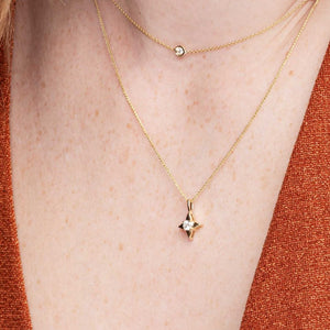Star of Hope 14Kt White Gold 0.10cttw Natural Diamond Pendant