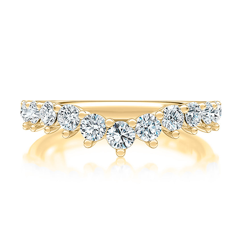 A.Jaffe Contour 0.72cttw Diamond Anniversary Band in 14Kt Yellow Gold