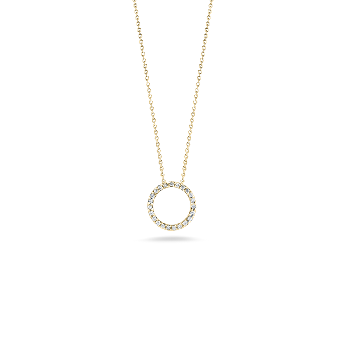 Roberto Coin 18Kt Yellow Gold Tiny Treasures 11mm Circle Pendant