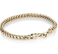 Italgem Stainless Steel Gold IP Plated Round Box Chain Bracelet