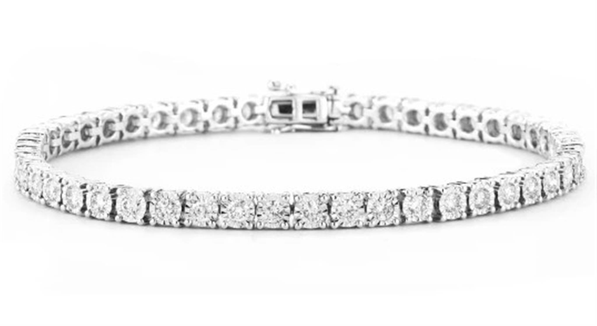 14Kt White Gold Tennis Bracelet With 2.00cttw Natural Diamonds