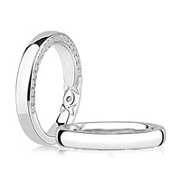 A.Jaffe Shared Prong Bright Polished Wedding Band