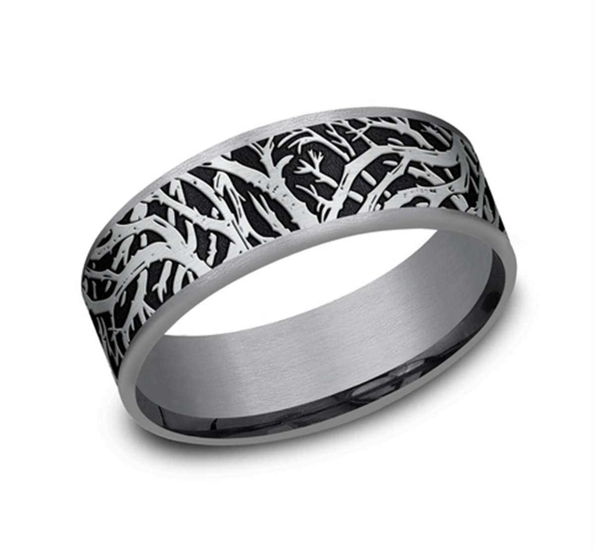 Ammara Stone 14Kt White Gold & Tantalum Enchanted Forest Band