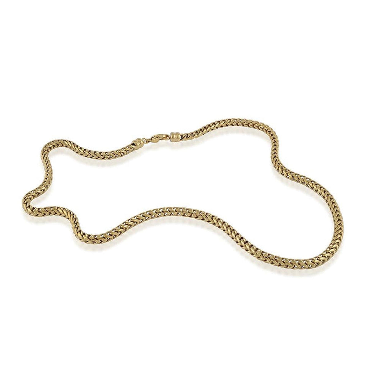 Italgem Stainless Steel Gold IP Plated Round Franco Chain Necklace