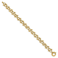 14Kt Yellow Gold Fancy Link Bracelet