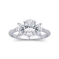 14Kt White Gold Vintage Inspired Engagement Ring Mounting With 0.23cttw Natural Diamonds
