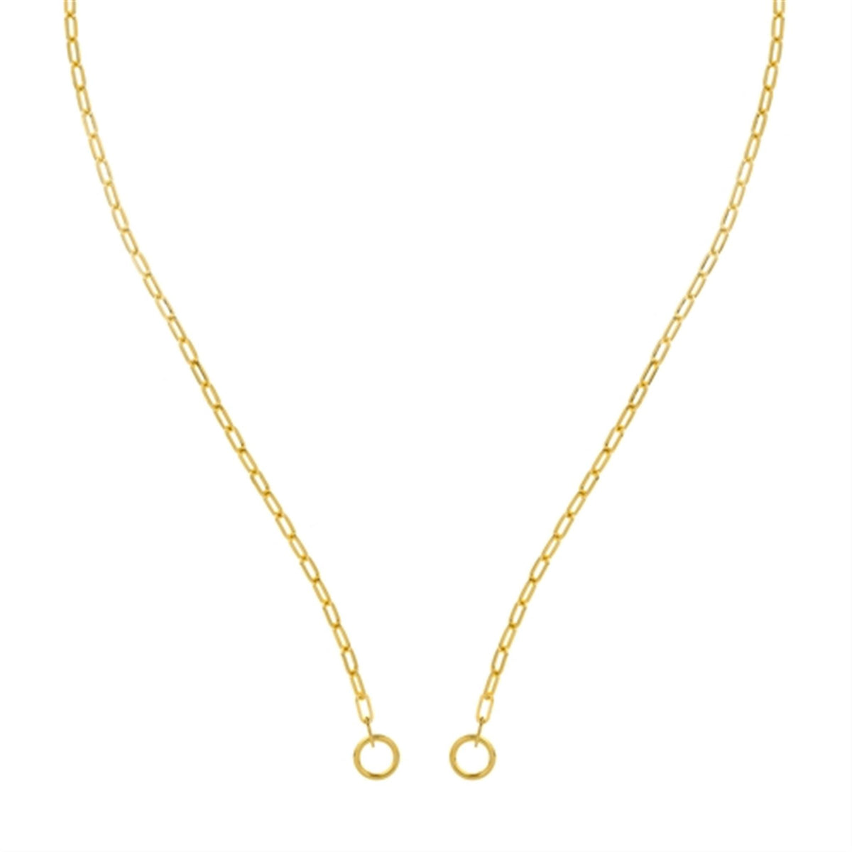 14Kt Yellow Gold Open Paperclip Chain