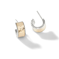 John Hardy 18K Gold & Silver Hoop Earrings