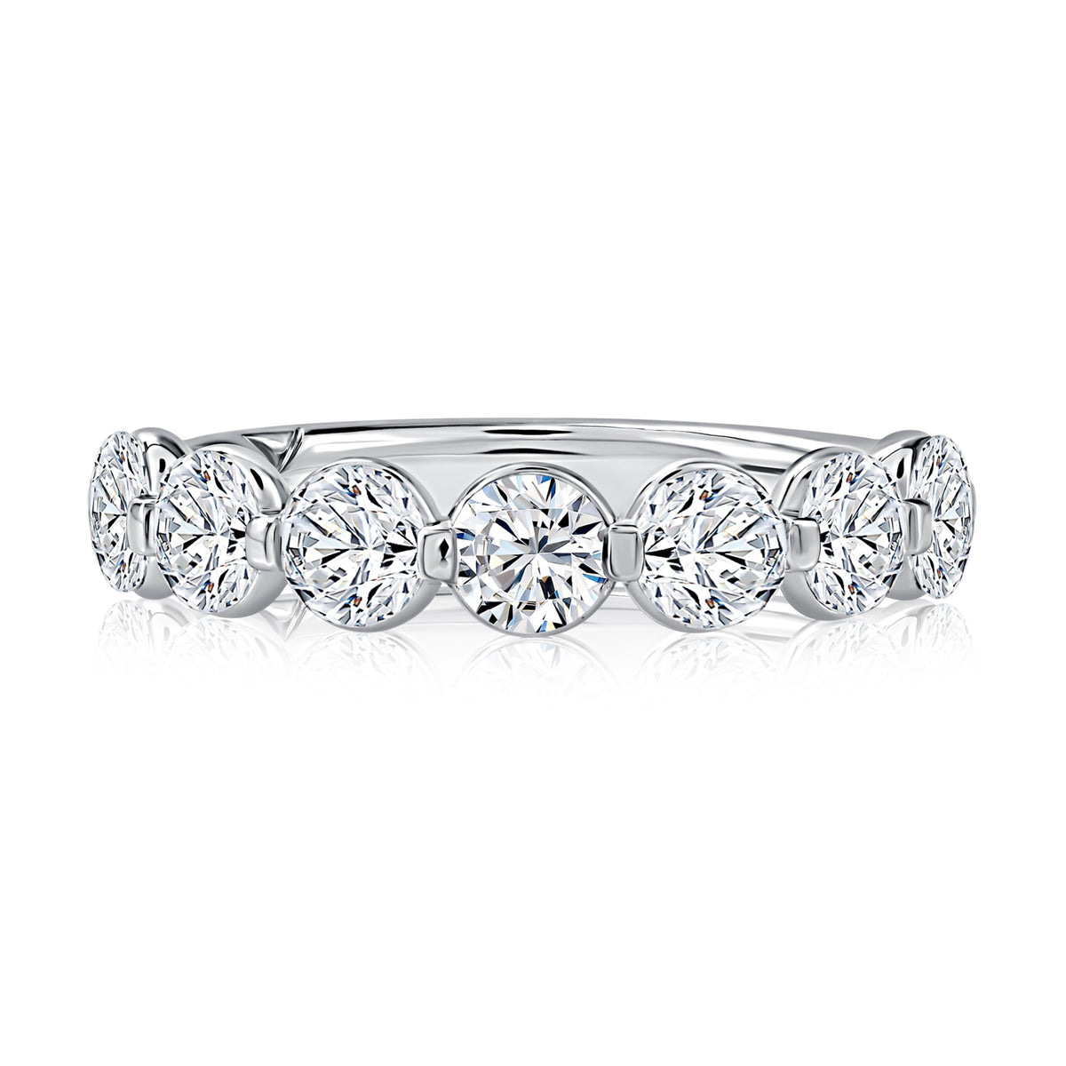 A. Jaffe Lotus Collection Semi-Eternity 2.31ctw Diamond Anniversary Band