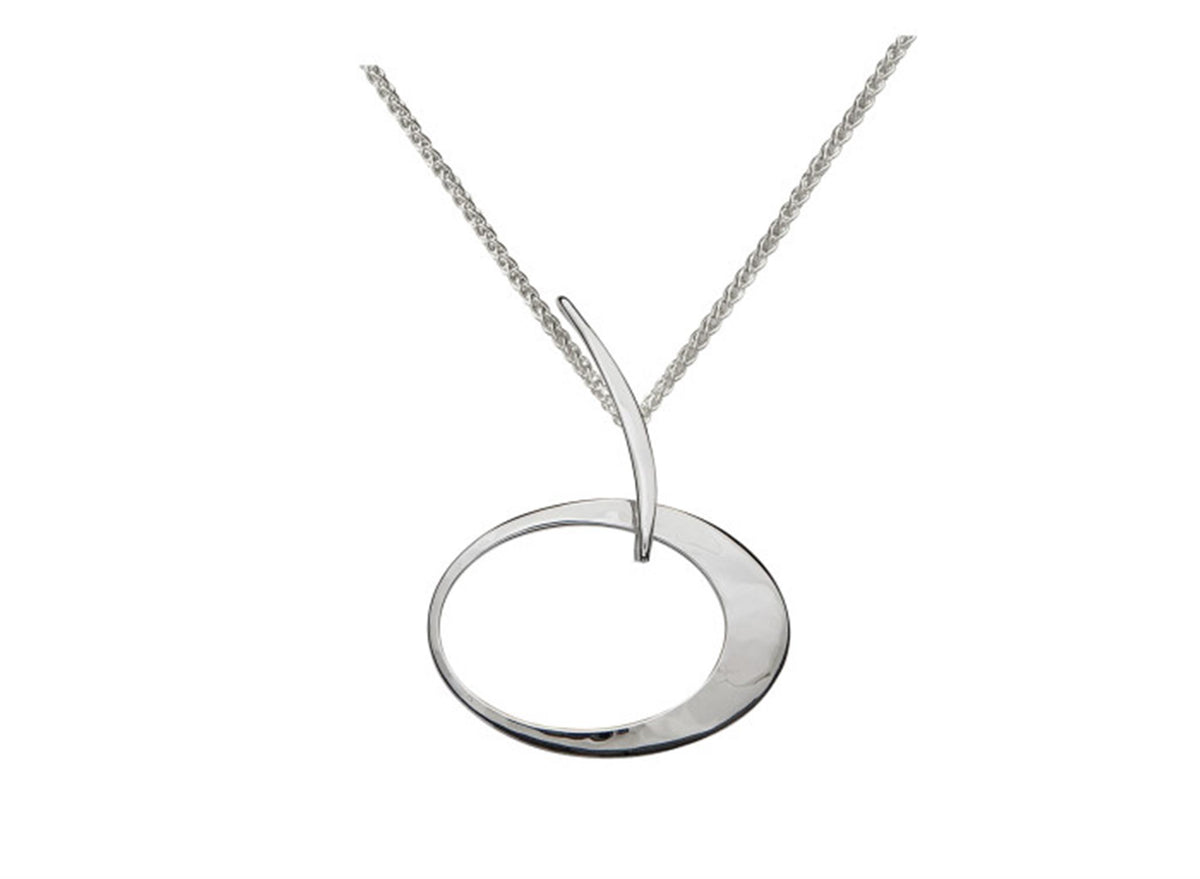 E.L. Designs Silver Elliptical Elegance Necklace