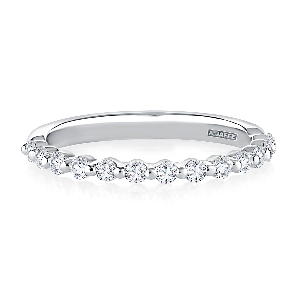 A.Jaffe Shared Prong 0.39cttw Diamond Anniversary Band in 14K White Gold