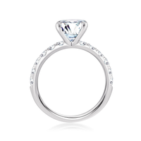 Platinum 3.1mm Galaxy Ring Mounting with .70cttw Natural Diamonds