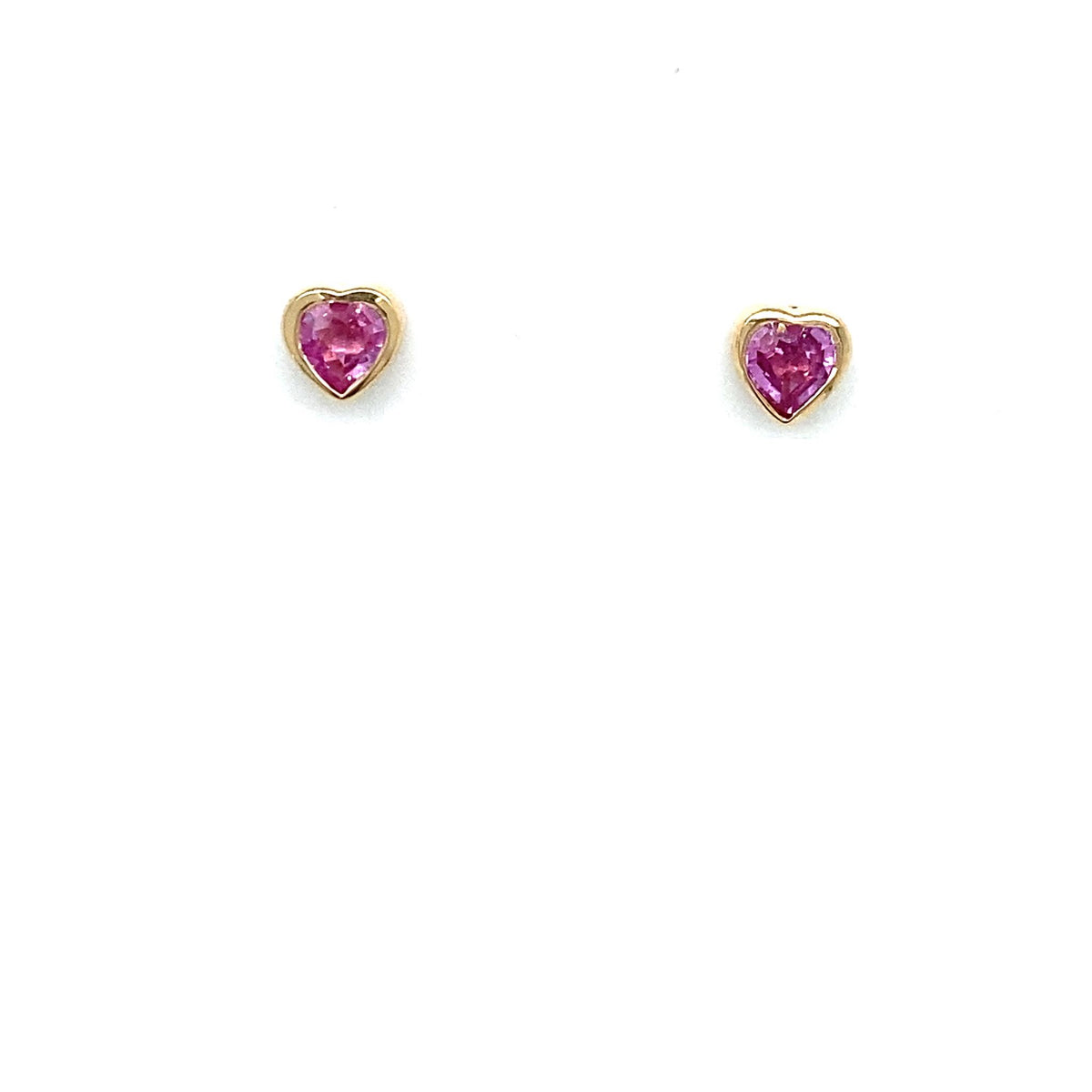 14Kt Yellow Gold Classic Stud Earrings Gemstone Earrings With 0.40ct Sapphires