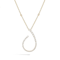 Lasker Couture 18Kt Yellow Gold Duchess Graduating Diamond Curve Pendant