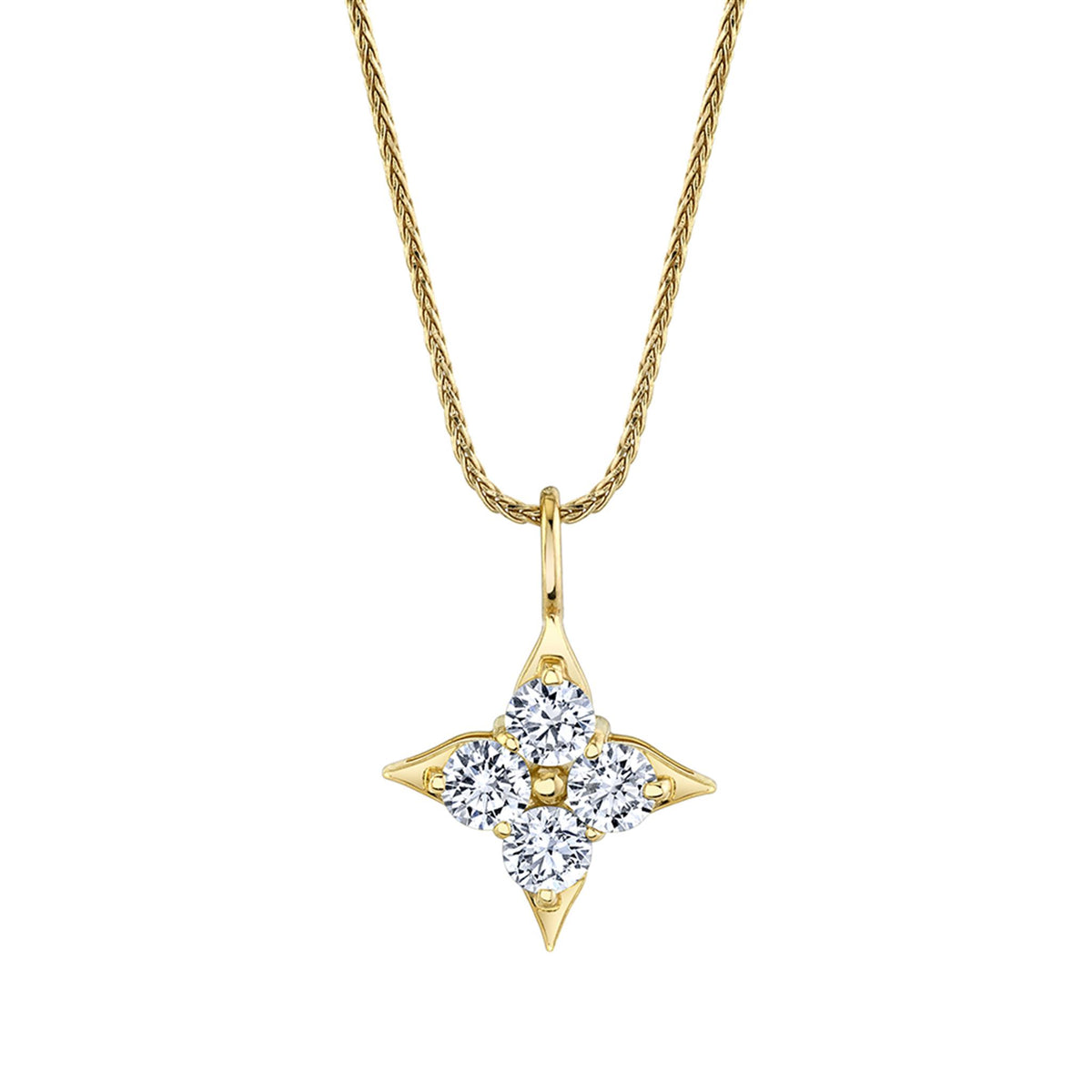 Star Of Hope 14Kt Yellow Gold Pendant With .75cttw Natural Diamonds