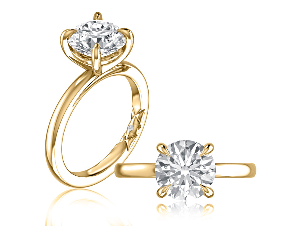 A. Jaffe Classic Solitaire Engagement Ring in 14K Yellow Gold