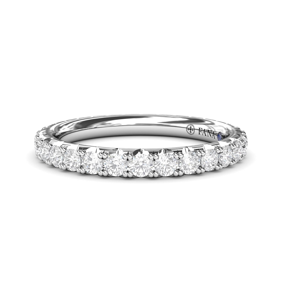 FANA 14Kt White Gold 1.05cttw Natural Diamond Eternity Anniversary Band