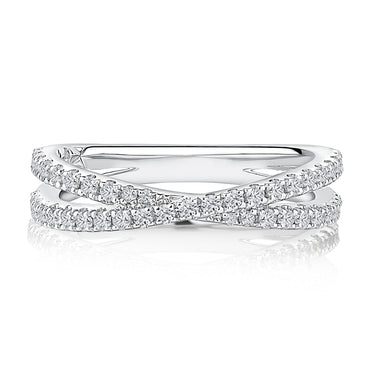 A.Jaffe Criss-Cross Anniversary Band with 0.44cttw Natural Diamonds