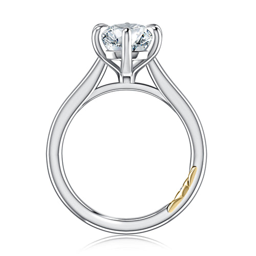 A. Jaffe Classic Six-Prong Solitaire Engagement Ring in 14K White Gold