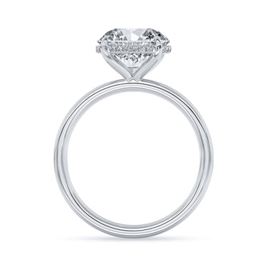 Centurion Collection 14Kt White Gold Hidden Halo 2ct 100-Faceted Lab-Grown Round Diamond Solitaire Engagement Ring