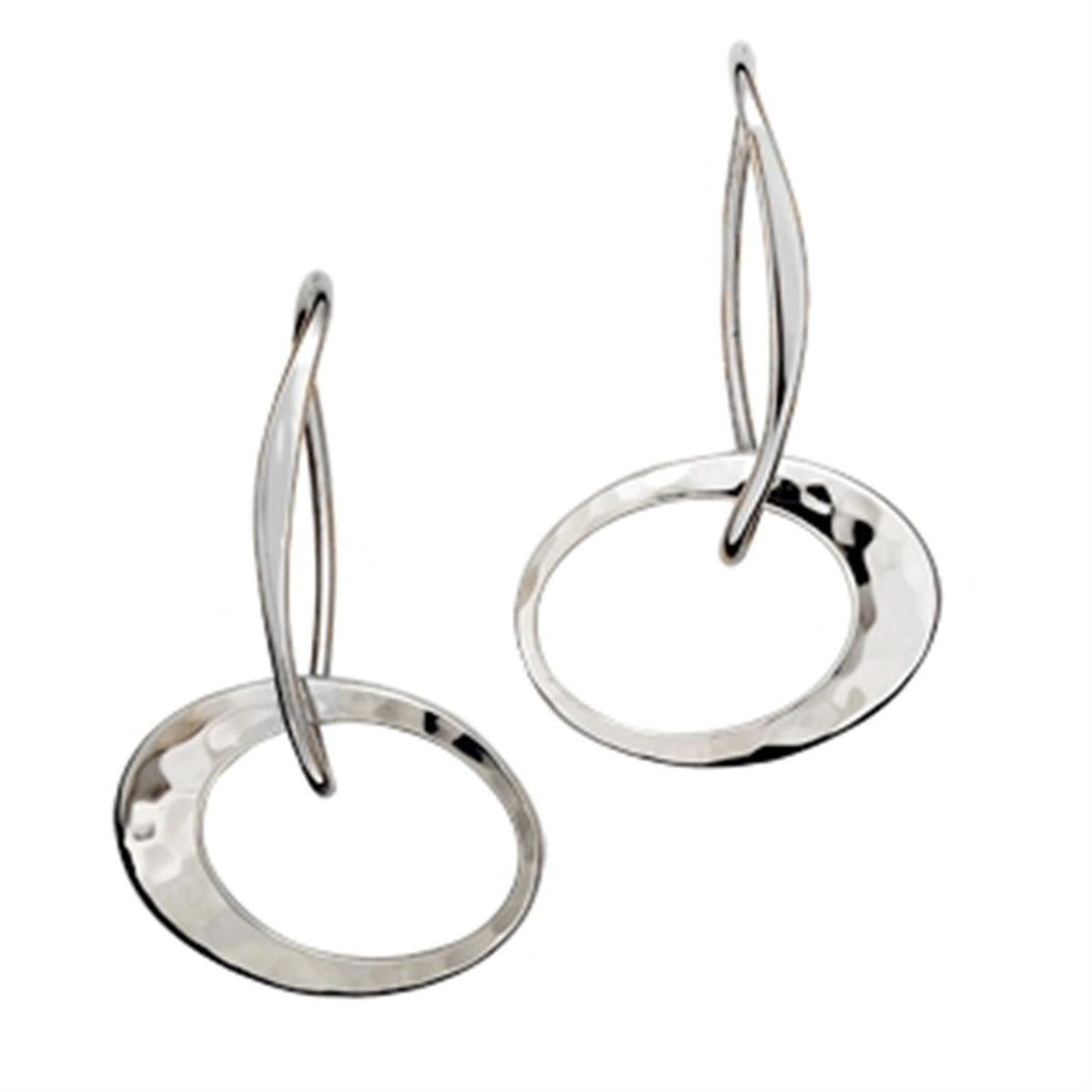 E.L. Designs Silver Petite Elliptical Earrings