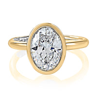 A.Jaffe Oval Diamond Engagement Ring in Yellow Gold