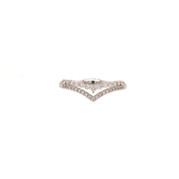 14Kt White Gold Tiara Wedding Ring With 0.25cttw Natural Diamonds