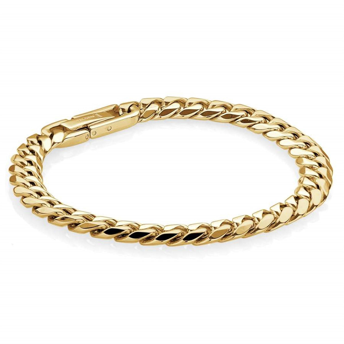 Italgem Stainless Steel Gold IP Plated Curb Link Bracelet