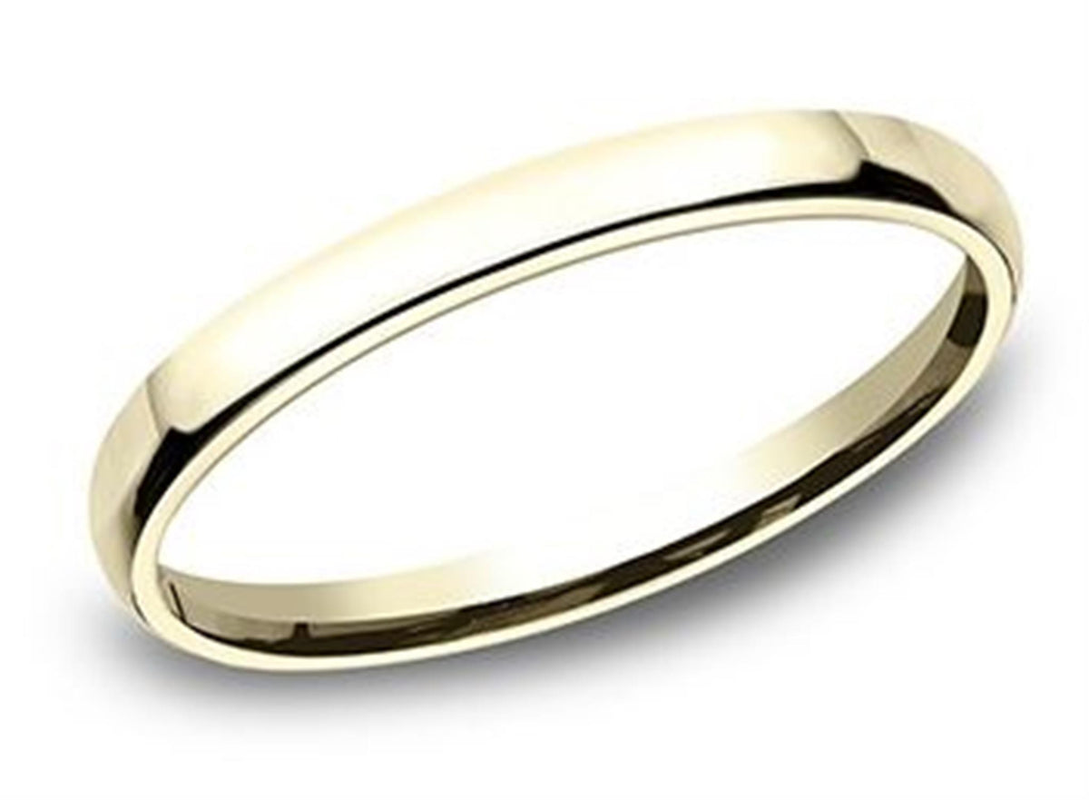 14Kt Yellow Gold 2.5mm Heavy Euro-Comfort Fit Band