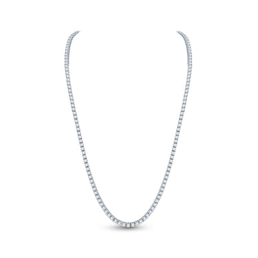 14Kt White Gold 7cttw Natural Diamond Tennis Necklace