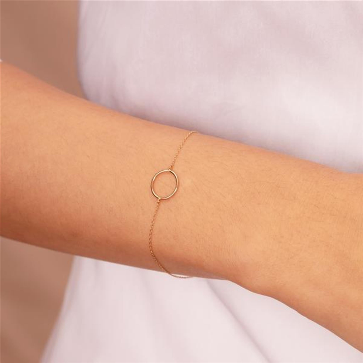 Aurelie Gi 14K Yellow Gold Irene Open Circle Bracelet