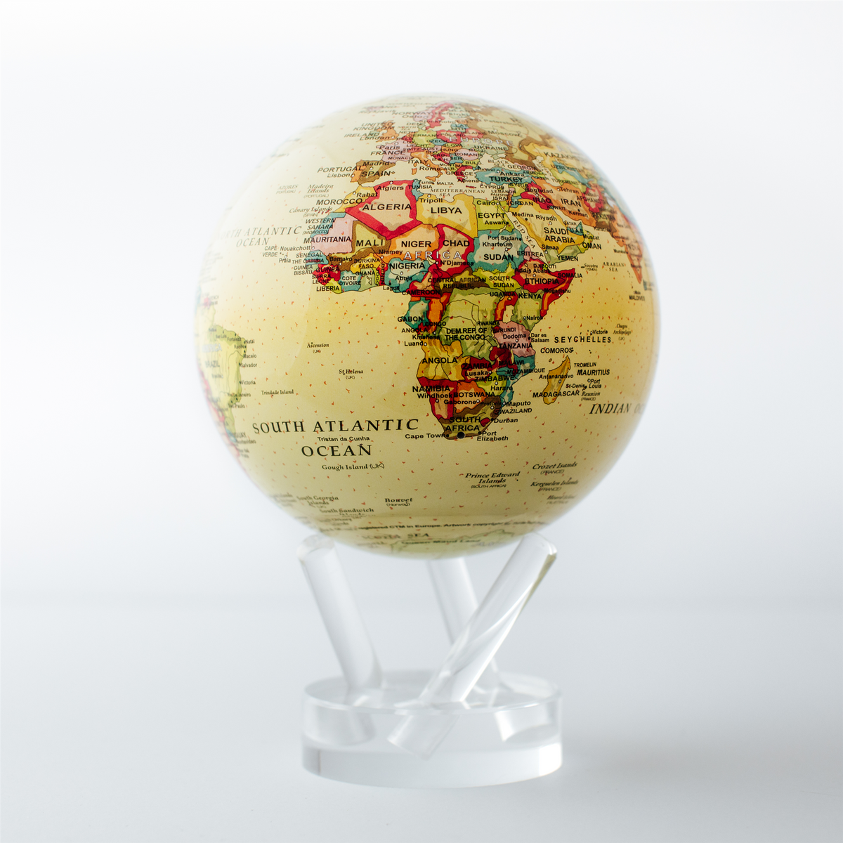 Mova 4.5" Antique Globe With Acrylic Base