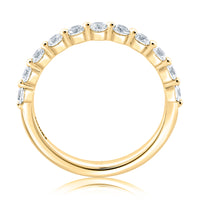 A.Jaffe Shared Prong 0.55cttw Diamond Anniversary Band in 14Kt Yellow Gold