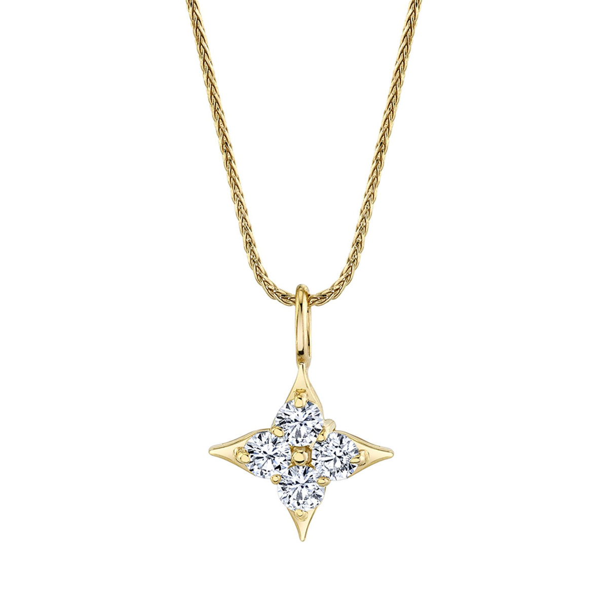 Star Of Hope 14Kt Yellow Gold Pendant with .32cttw Natural Diamond