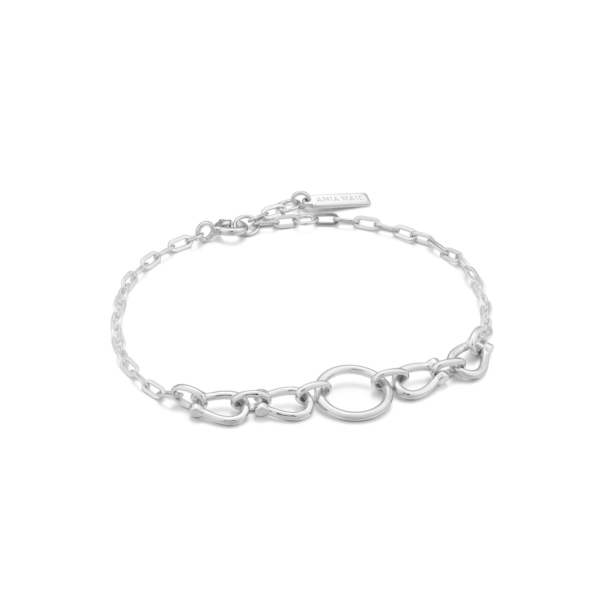 Ania Haie Silver Horseshoe Link Bracelet