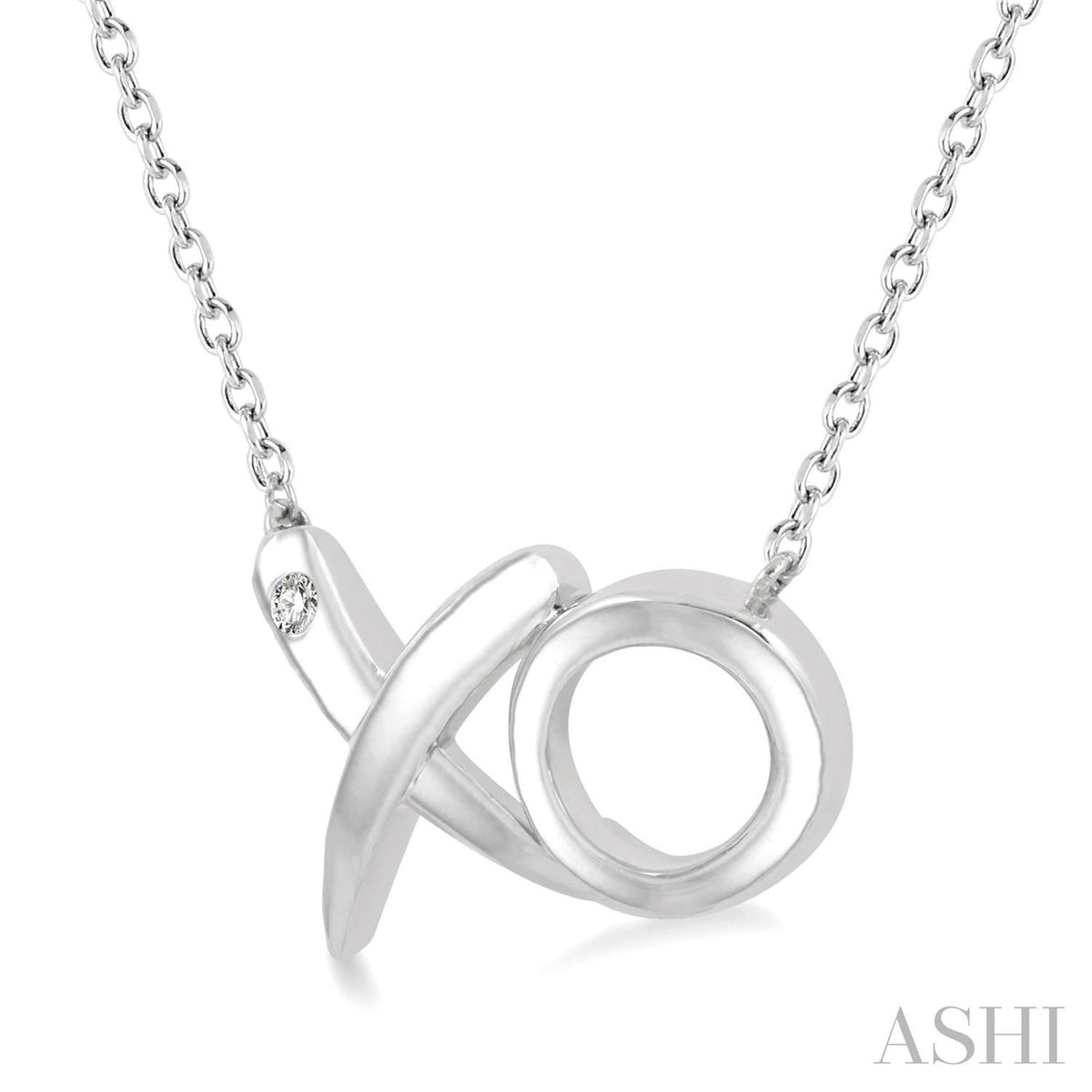 Sterling Silver Contemporary X and O Pendant