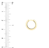 14Kt Yellow Gold Round Hoop Earrings