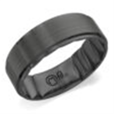 10Kt White Gold 7mm M-FIT Band with Black Rhodium Finish