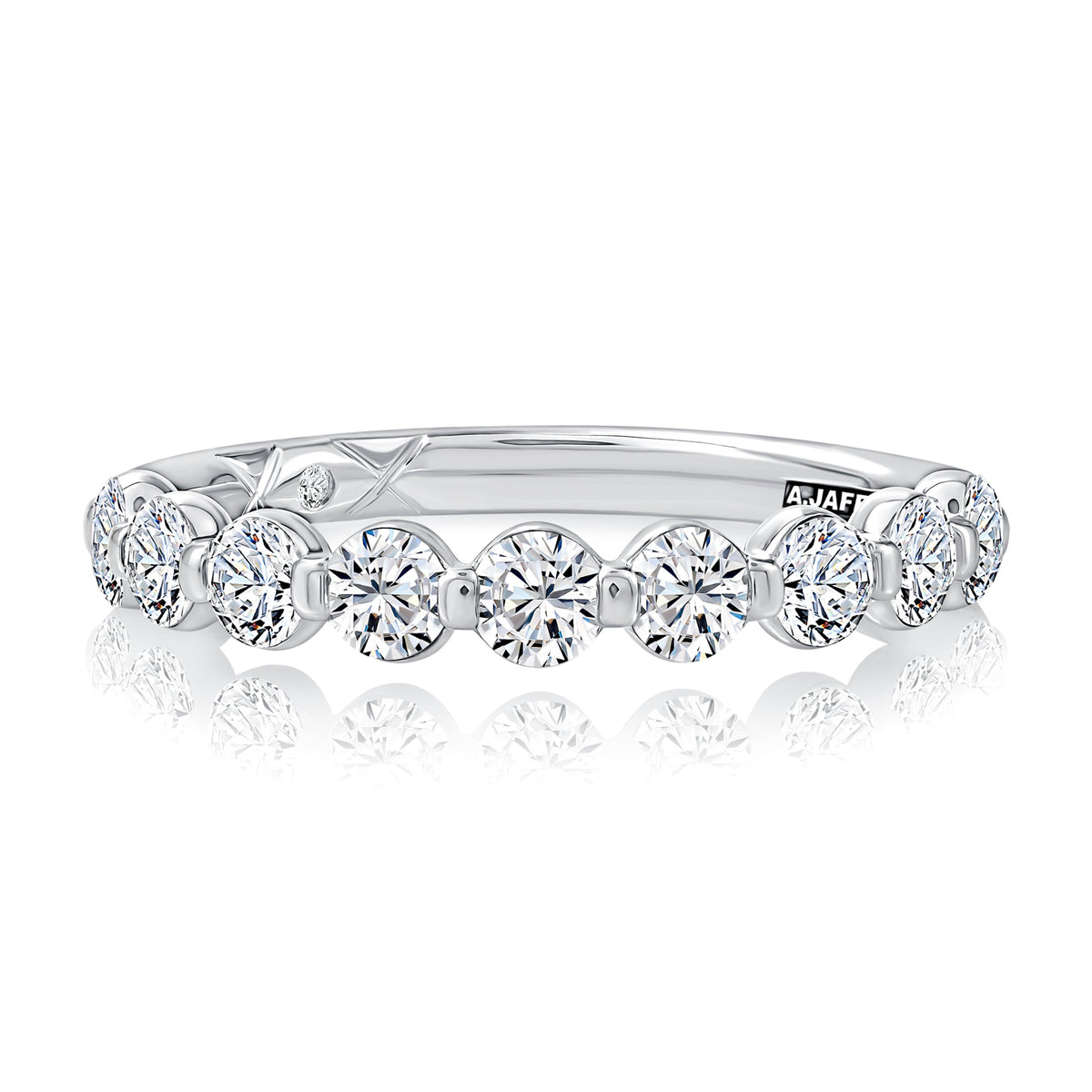 A.Jaffe Lotus Collection Half-Eternity 0.86ctw Diamond Wedding Band