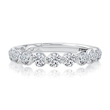 A.Jaffe Lotus Collection Half-Eternity 0.86ctw Diamond Wedding Band