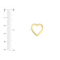 14Kt Yellow Gold Heart Snap Lock