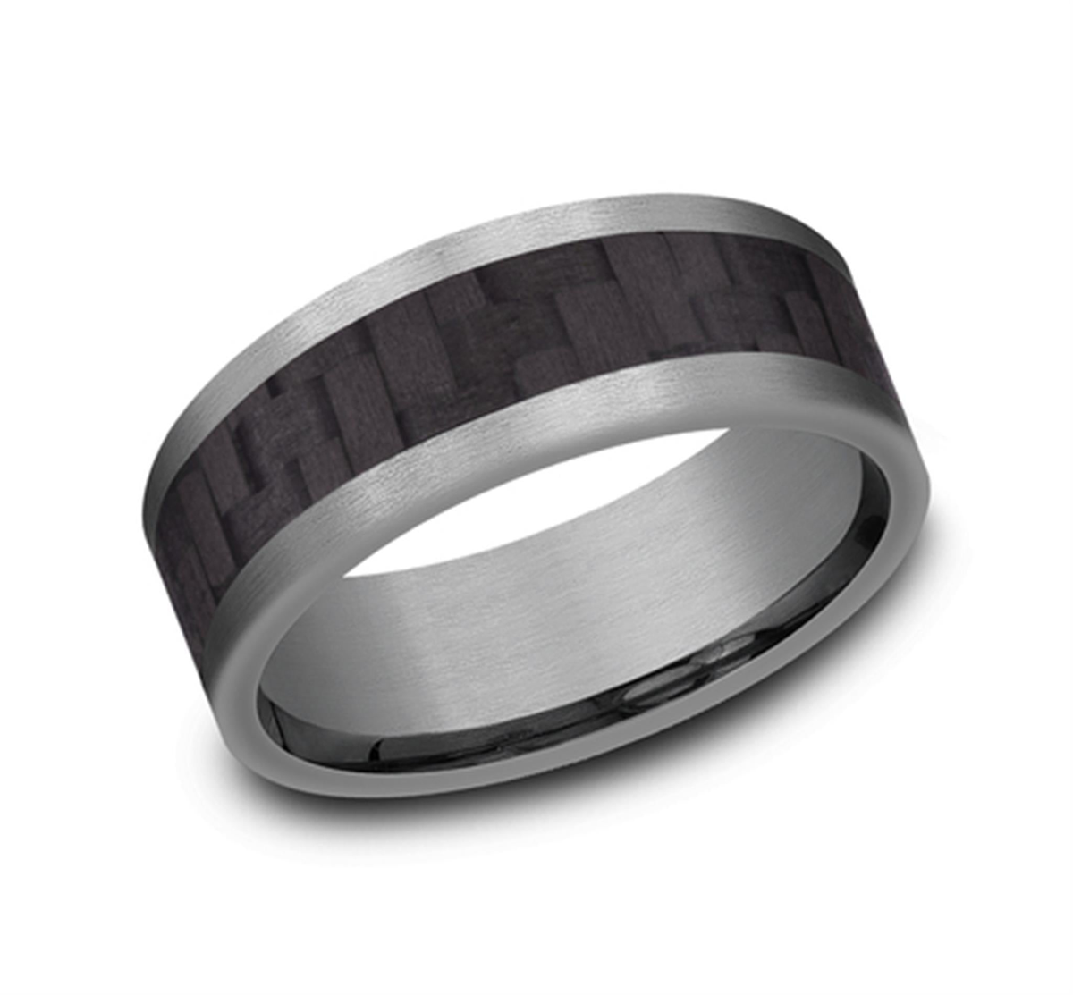 Tantalum Gray Engraved Wedding Band