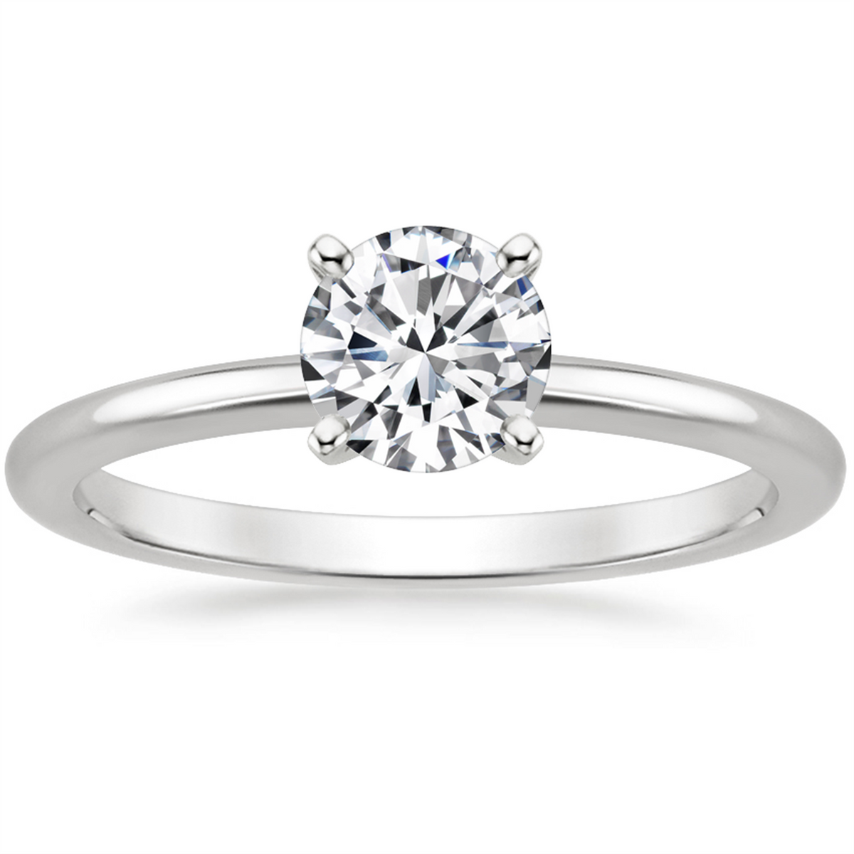 14Kt White Gold Solitaire Solitaire Ring With 0.70ct Natural Center Diamond