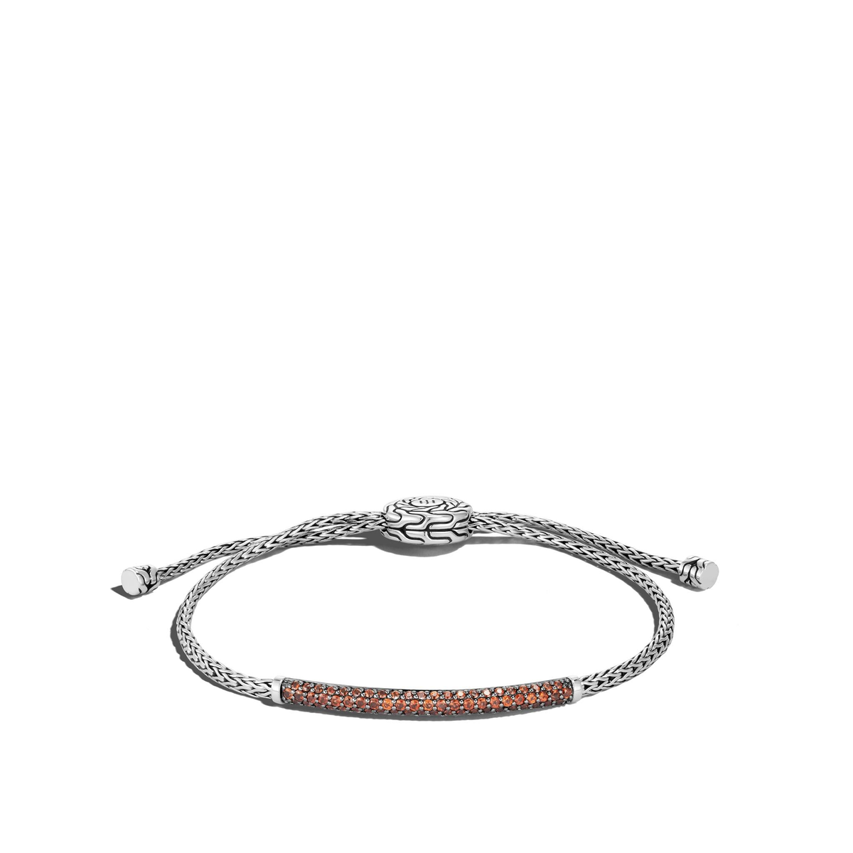 John Hardy Silver Garnet Icon Slider Bracelet