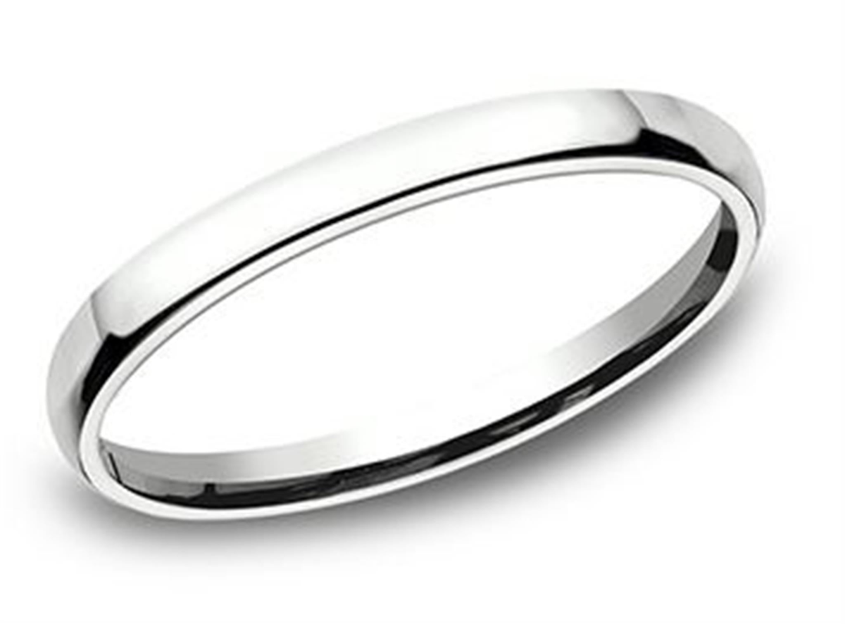 14Kt White Gold Plain Wedding Band