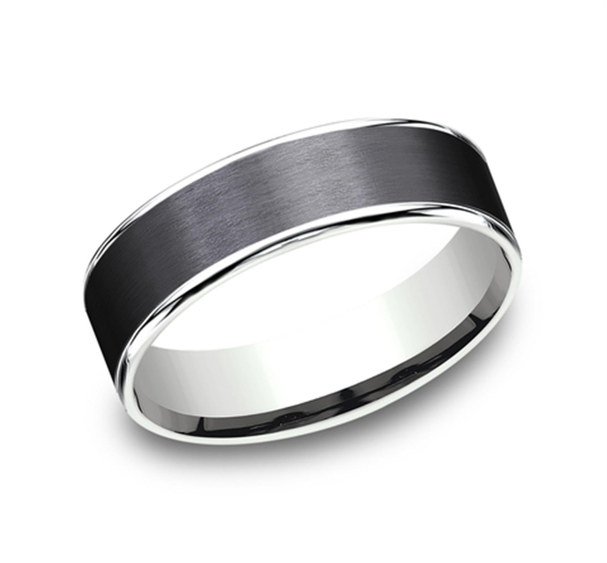 14Kt Black & White Ammara Stone Band