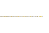 14Kt Yellow Gold Solid Paperclip Chain