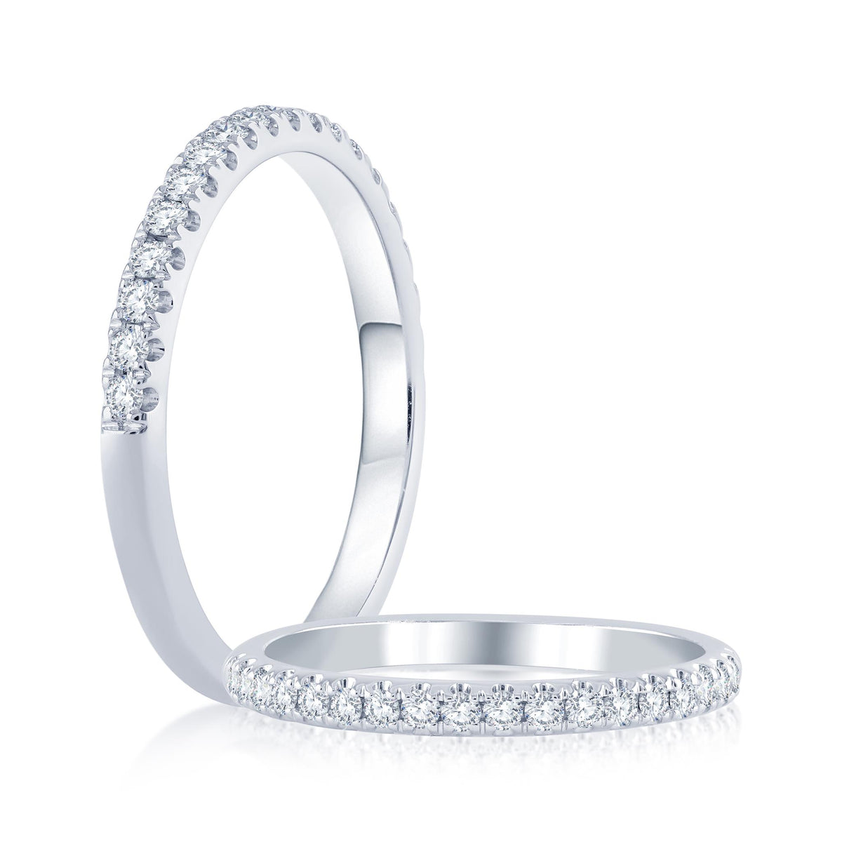 14Kt White Gold Galaxy Band With 0.25cttw Natural Diamonds