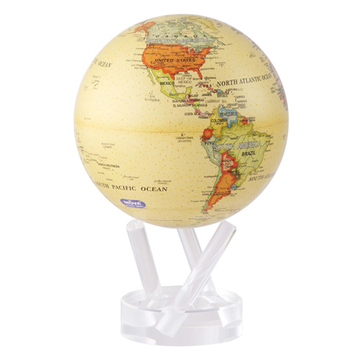 MOVA 8.5" Antique Beige Political Map Globe with Acrylic Base