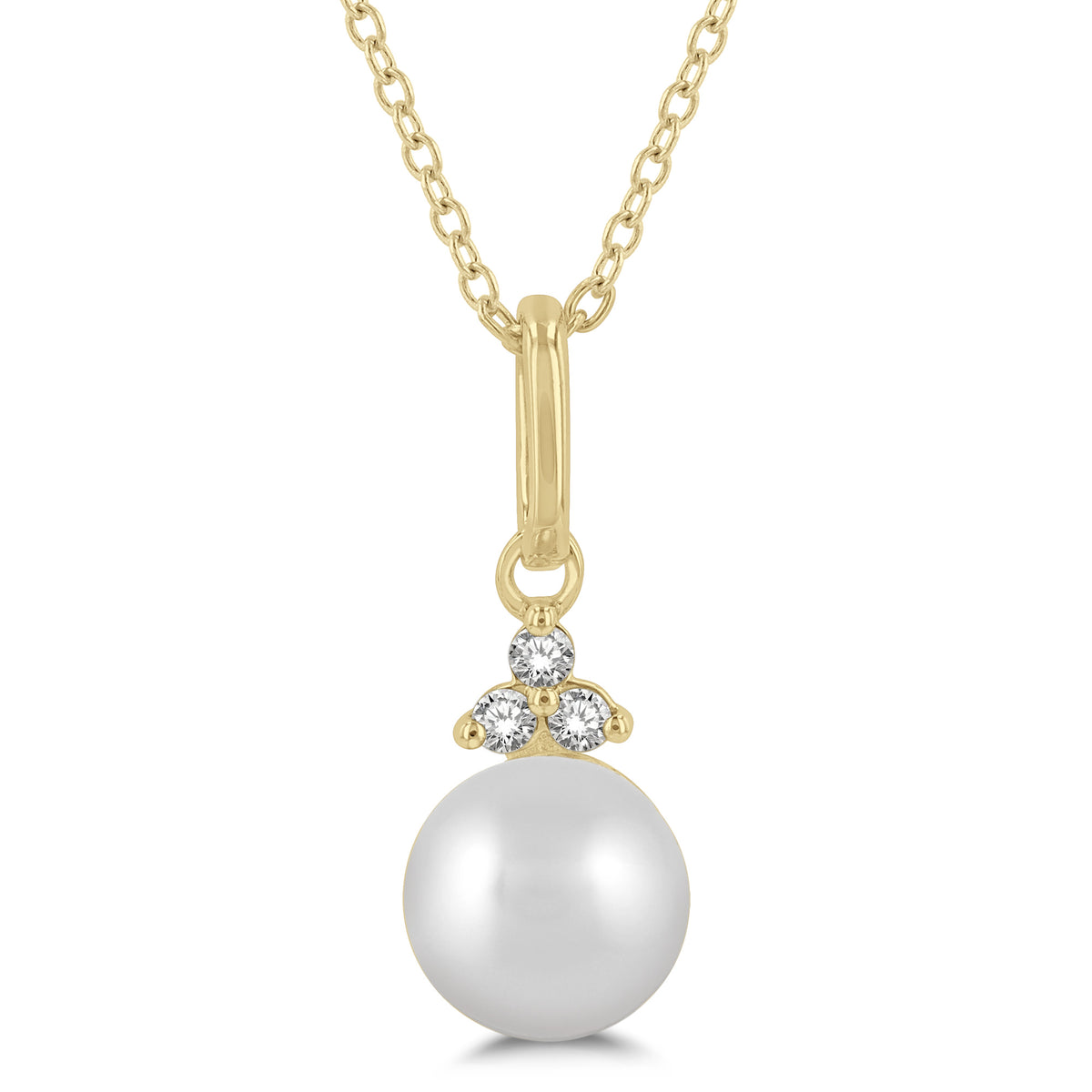 Lasker Petites 10Kt Yellow Gold 6mm Cultured Pearl Pendant